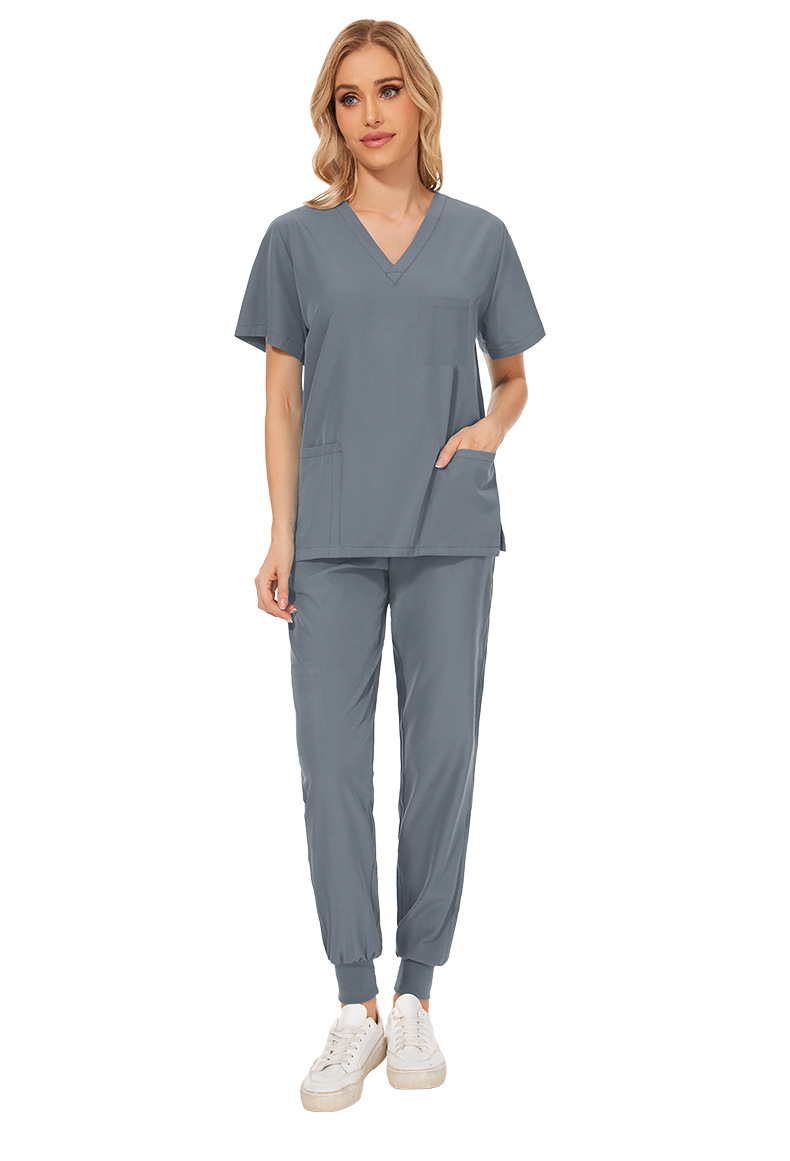 Unisex V-neck Clinical Scrub Set - 2pcs 