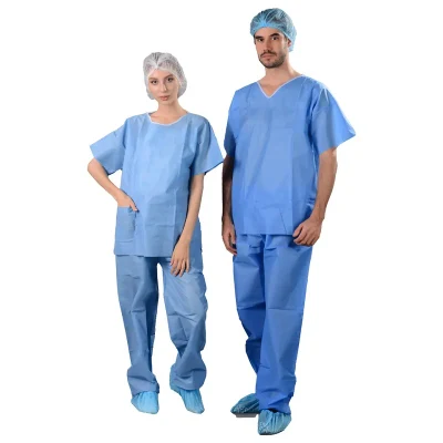 Unisex Nursing Disposable Scrubs Suit Set (30pcs/case)