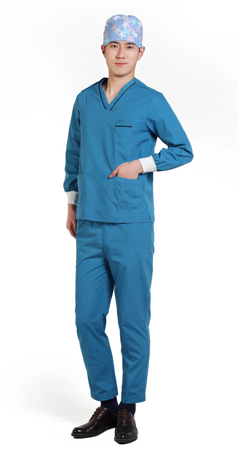 2Pocket Long Sleeve Nursing  Scrub  Set -  Men 